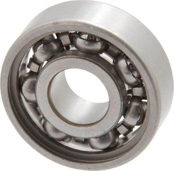 SKF - 8mm Bore Diam, 22mm OD, Open Deep Groove Radial Ball Bearing - 7mm Wide, 1 Row, Round Bore, 1,370 Nm Static Capacity, 3,450 Nm Dynamic Capacity - USA Tool & Supply