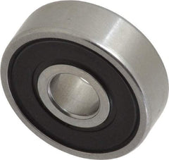 SKF - 7mm Bore Diam, 22mm OD, Double Seal Deep Groove Radial Ball Bearing - 7mm Wide, 1 Row, Round Bore, 1,370 Nm Static Capacity, 3,450 Nm Dynamic Capacity - USA Tool & Supply