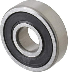 SKF - 17mm Bore Diam, 47mm OD, Double Seal Deep Groove Radial Ball Bearing - 14mm Wide, 1 Row, Round Bore, 6,550 Nm Static Capacity, 14,300 Nm Dynamic Capacity - USA Tool & Supply