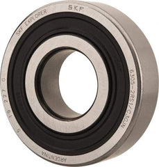 SKF - 25mm Bore Diam, 62mm OD, Double Seal Deep Groove Radial Ball Bearing - 17mm Wide, 1 Row, Round Bore, 11,600 Nm Static Capacity, 23,400 Nm Dynamic Capacity - USA Tool & Supply