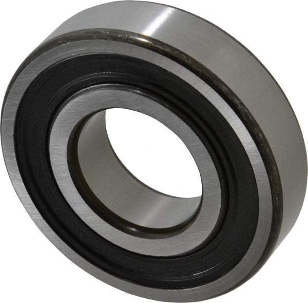 SKF - 40mm Bore Diam, 90mm OD, Double Seal Deep Groove Radial Ball Bearing - 23mm Wide, 1 Row, Round Bore, 24,000 Nm Static Capacity, 42,300 Nm Dynamic Capacity - USA Tool & Supply