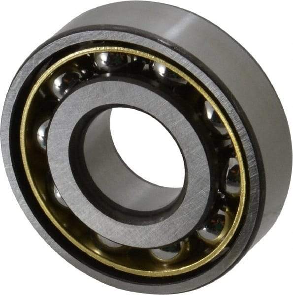 SKF - 20mm Bore Diam, 52mm OD, Open Angular Contact Radial Ball Bearing - 15mm Wide, 1 Row, Round Bore, 9,500 Lb Static Capacity, 19,000 Lb Dynamic Capacity - USA Tool & Supply