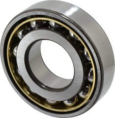 SKF - 40mm Bore Diam, 90mm OD, Open Angular Contact Radial Ball Bearing - 23mm Wide, 1 Row, Round Bore, 30,500 Lb Static Capacity, 49,400 Lb Dynamic Capacity - USA Tool & Supply