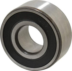 SKF - 20mm Bore Diam, 47mm OD, Double Seal Angular Contact Radial Ball Bearing - 20.6mm Wide, 2 Rows, Round Bore, 12,000 Lb Static Capacity, 19,000 Lb Dynamic Capacity - USA Tool & Supply