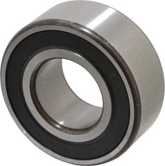 SKF - 25mm Bore Diam, 52mm OD, Double Seal Angular Contact Radial Ball Bearing - 20.6mm Wide, 2 Rows, Round Bore, 14,300 Lb Static Capacity, 20,800 Lb Dynamic Capacity - USA Tool & Supply