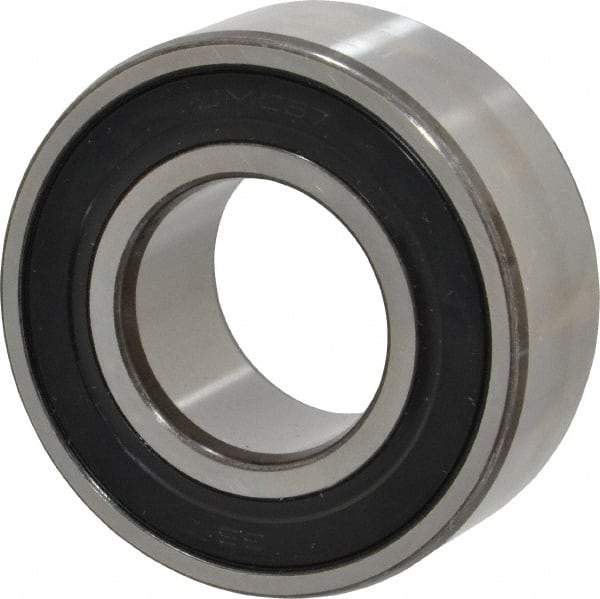 SKF - 30mm Bore Diam, 62mm OD, Double Seal Angular Contact Radial Ball Bearing - 23.8mm Wide, 2 Rows, Round Bore, 20,800 Lb Static Capacity, 28,600 Lb Dynamic Capacity - USA Tool & Supply