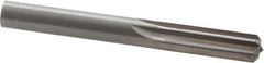 Hertel - 0.442" Solid Carbide 6 Flute Chucking Reamer - Straight Flute, 0.442" Straight Shank, 1-3/8" Flute Length, 4" OAL - USA Tool & Supply