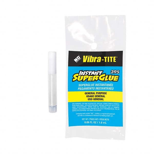 Vibra-Tite - 1.8 mL Tube, General Purpose, Clear Instant Adhesive - USA Tool & Supply