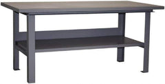 Jamco - 72 Wide x 36" Deep x 34" High, Steel Work Table - Flat Top, Fixed Legs, Gray - USA Tool & Supply