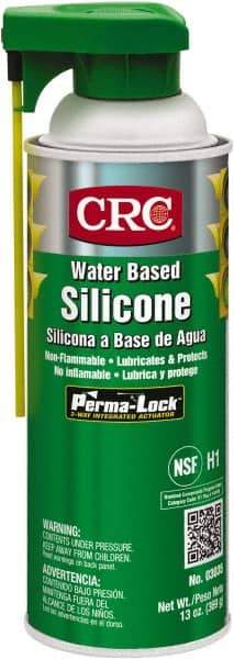 CRC - 16 oz Aerosol Silicone Lubricant - White, 0°F to 400°F, Food Grade - USA Tool & Supply