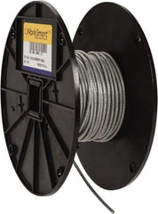 Value Collection - 1/8" x 3/32" Diam, Aircraft Cable - 920 Lb Breaking Strength, 7 x 7 Strand Core, Vinyl Coating - USA Tool & Supply