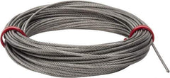 Value Collection - 1/16" Diam, Aircraft Cable - 480 Lb Breaking Strength, 7 x 7 Strand Core - USA Tool & Supply