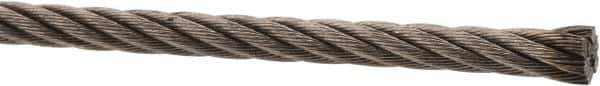 Value Collection - 3/16" Diam, Aircraft Cable - 3,700 Lb Breaking Strength, 7 x 19 Strand Core - USA Tool & Supply