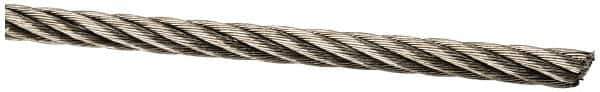 Value Collection - 1/8" Diam, Aircraft Cable - 1,760 Lb Breaking Strength, 7 x 19 Strand Core - USA Tool & Supply