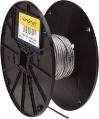 Value Collection - 1/8" Diam, Aircraft Cable - 1,760 Lb Breaking Strength, 7 x 19 Strand Core - USA Tool & Supply