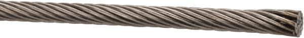 Value Collection - 3/16" Diam, Aircraft Cable - 4,700 Lb Breaking Strength, 1 x 19 Single Strand - USA Tool & Supply