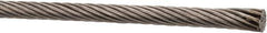 Value Collection - 3/16" Diam, Aircraft Cable - 4,700 Lb Breaking Strength, 1 x 19 Single Strand - USA Tool & Supply