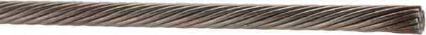 Value Collection - 1/8" Diam, Aircraft Cable - 2,100 Lb Breaking Strength, 1 x 19 Single Strand - USA Tool & Supply