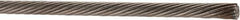 Value Collection - 1/8" Diam, Aircraft Cable - 2,100 Lb Breaking Strength, 1 x 19 Single Strand - USA Tool & Supply