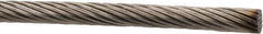 Value Collection - 1/4" Diam, Aircraft Cable - 8,200 Lb Breaking Strength, 1 x 19 Single Strand - USA Tool & Supply