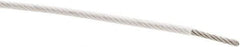 Value Collection - 3/32" x 1/16" Diam, Aircraft Cable - 480 Lb Breaking Strength, 7 x 7 Strand Core, Nylon Coating - USA Tool & Supply