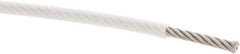 Value Collection - 3/8" x 1/4" Diam, Aircraft Cable - 6,400 Lb Breaking Strength, 7 x 19 Strand Core, Nylon Coating - USA Tool & Supply