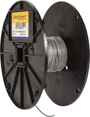 Value Collection - 1/16" x 3/64" Diam, Aircraft Cable - 270 Lb Breaking Strength, 7 x 7 Strand Core, Nylon Coating - USA Tool & Supply