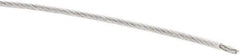 Value Collection - 1/16" x 3/64" Diam, Aircraft Cable - 270 Lb Breaking Strength, 7 x 7 Strand Core, Nylon Coating - USA Tool & Supply