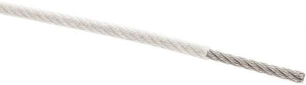 Value Collection - 1/8" x 3/32" Diam, Aircraft Cable - 920 Lb Breaking Strength, 7 x 7 Strand Core, Nylon Coating - USA Tool & Supply