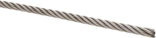 Value Collection - 1/4" Diam, Steel Wire Rope - 4,940 Lb Breaking Strength, 6 x 19 IWRC - USA Tool & Supply