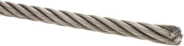 Value Collection - 1/2" Diam, Steel Wire Rope - 19,260 Lb Breaking Strength, 6 x 19 IWRC - USA Tool & Supply