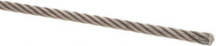 Value Collection - 1/4" Diam, Steel Wire Rope - 5,300 Lb Breaking Strength, 6 x 19 IWRC - USA Tool & Supply