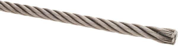 Value Collection - 3/8" Diam, Steel Wire Rope - 11,800 Lb Breaking Strength, 6 x 37 IWRC - USA Tool & Supply