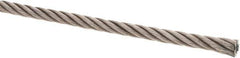 Value Collection - 1/4" Diam, Steel Wire Rope - 5,300 Lb Breaking Strength, 6 x 37 IWRC - USA Tool & Supply