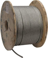 Value Collection - 5/16" Diam, Galvanized Steel Wire Rope - 9,800 Lb Breaking Strength, 7 x 19 Strand Core - USA Tool & Supply