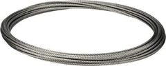 Value Collection - 5/16" Diam, Galvanized Steel Wire Rope - 9,800 Lb Breaking Strength, 7 x 19 Strand Core - USA Tool & Supply