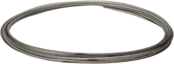 Value Collection - 5/16" Diam, Galvanized Steel Wire Rope - 9,800 Lb Breaking Strength, 7 x 19 Strand Core - USA Tool & Supply