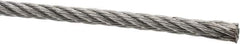 Value Collection - 5/32" Diam, Aircraft Cable - 2,600 Lb Breaking Strength, 7 x 7 Strand Core - USA Tool & Supply