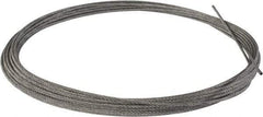 Value Collection - 1/4" Diam, Aircraft Cable - 6,100 Lb Breaking Strength, 7 x 7 Strand Core - USA Tool & Supply