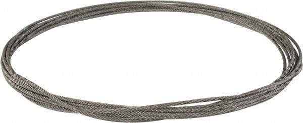 Value Collection - 1/4" Diam, Aircraft Cable - 6,100 Lb Breaking Strength, 7 x 7 Strand Core - USA Tool & Supply