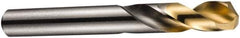 DORMER - 12.5mm 135° Spiral Flute High Speed Steel Screw Machine Drill Bit - Bright Finish, Right Hand Cut, 51mm Flute Length, 102mm OAL, Split Point, Straight Shank - USA Tool & Supply