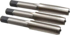 Cleveland - M12x1.75, 4 Flute, Bottoming, Plug & Taper, Bright Finish, High Speed Steel Tap Set - Right Hand Cut, 1.66" Thread Length, Series 1004 - USA Tool & Supply