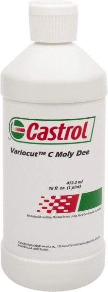 Castrol - Variocut C Moly Dee, 16 oz Bottle Cutting & Tapping Fluid - Straight Oil - USA Tool & Supply