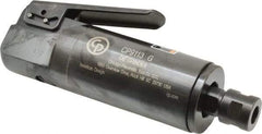 Chicago Pneumatic - 1/4" Collet, Straight Handle, Straight Air Die Grinder - 25,000 RPM, Front Exhaust, 31.79 CFM, 1 hp, 6.21 bar, 1/4" Inlet - USA Tool & Supply