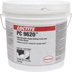 Loctite - 128 Fluid Ounce Container, Gray, Tub Magnesium Phosphate Construction Adhesive - Series Magna-Grout, 15 to 22 min Fixture Time, Indoor, Outdoor - USA Tool & Supply