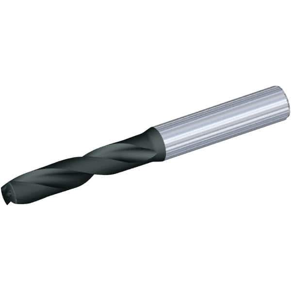 Kennametal - 8.2mm 140° Solid Carbide Jobber Drill - Multilayer TiAlN Finish, Right Hand Cut, Spiral Flute, Straight Shank, 103mm OAL, Standard Point - USA Tool & Supply