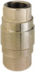 Strataflo - 2" Nickel Plated Brass Check Valve - Inline, FNPT x FNPT, 400 WOG - USA Tool & Supply