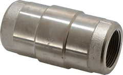 Strataflo - 1-1/4" Nickel Plated Brass Check Valve - Inline, FNPT x FNPT, 400 WOG - USA Tool & Supply