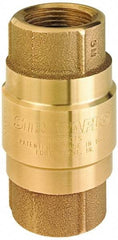 Strataflo - 2-1/2" Brass Check Valve - Inline, FNPT x FNPT, 200 WOG - USA Tool & Supply