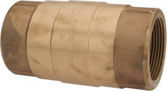 Strataflo - 2-1/2" Brass Check Valve - Inline, FNPT x FNPT, 200 WOG - USA Tool & Supply